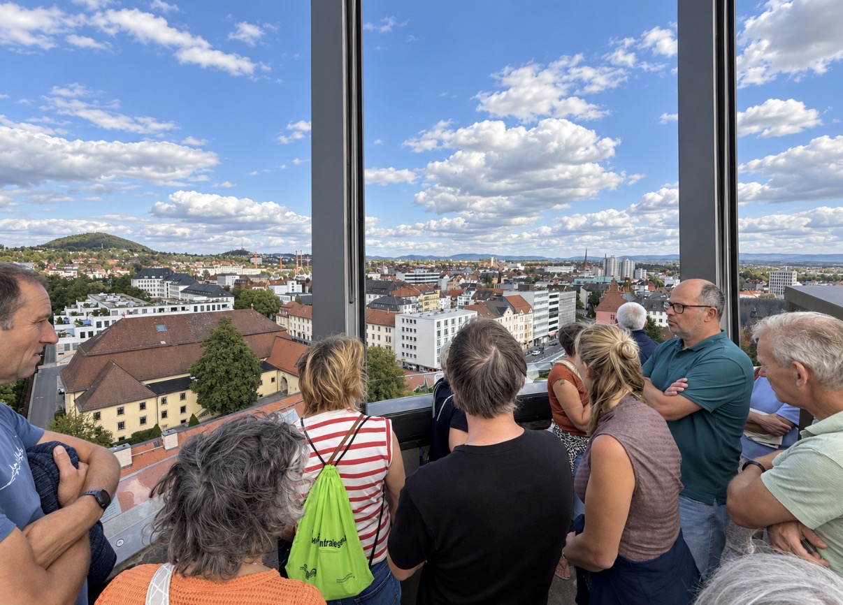 Blick über Fulda bei der Stadtführung mit der Loopgroep Dokkum